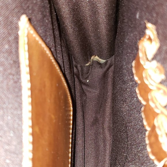 Red Goose Women Brown Leather Laptop Satchel Portfolio Messenger Bag - Picture 7 of 8